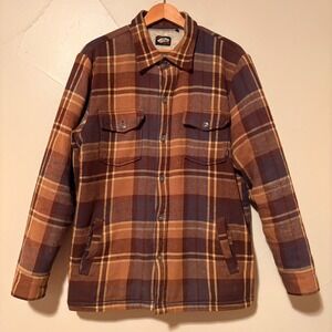 Vans Men's Sherpa Lined Heavy Duty Plaid Flannel Shirt Jacket  Size Large‎